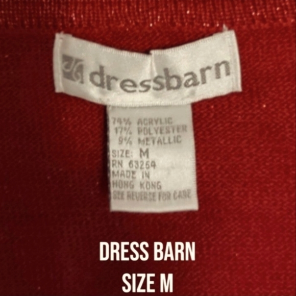 NWOT Dress Barn Red Shimmery Turtleneck Sweater 🆕 - Picture 5 of 5